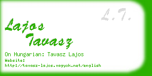 lajos tavasz business card